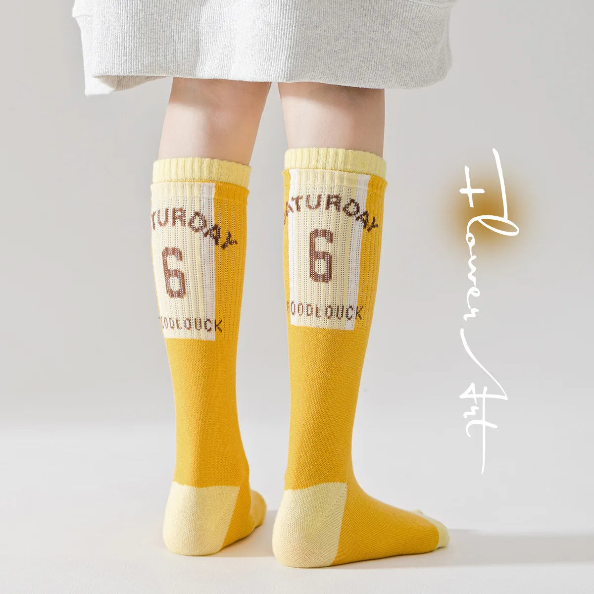 4 Pairs Children's Long Socks Boys Geometric Tennis Socks Soccer Socks Autumn Winter Teenager Basketball Socks Knee Sock