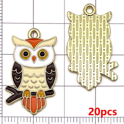 20pcs Thanksgiving Charms Alloy Turkey, Maple Leaf, Pine Cone, Scarecrow, Pumpkin Pendants for DIY Jewelry Making Accessories