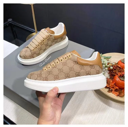 2024 Autumn New Versatile Breathable Canvas Shoes Korean Version Trendy Board Shoes Casual Height Increasing Men's Shoes