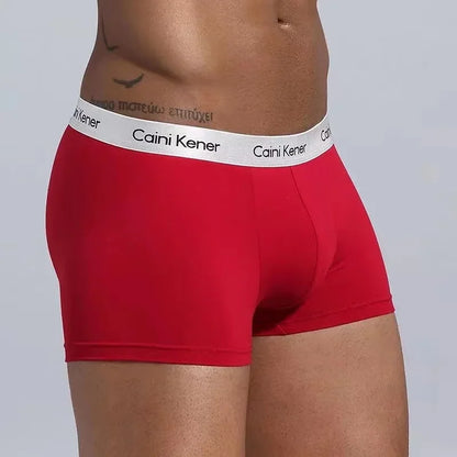 4/5Pcs/Men's Shorts Fashion Sexy Underwear Boxer Milk Silk Soft Fabric Men's Underwear Boxer Comfortable Breathable Boxer Shorts