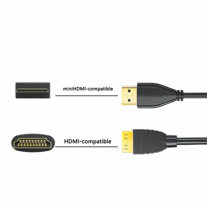 1080P MiniHDMI-compatible Cable Suitable For Canon DSLR Cameras Mini HD TV Display HDMI-compatible Cable 1M 3M 5M