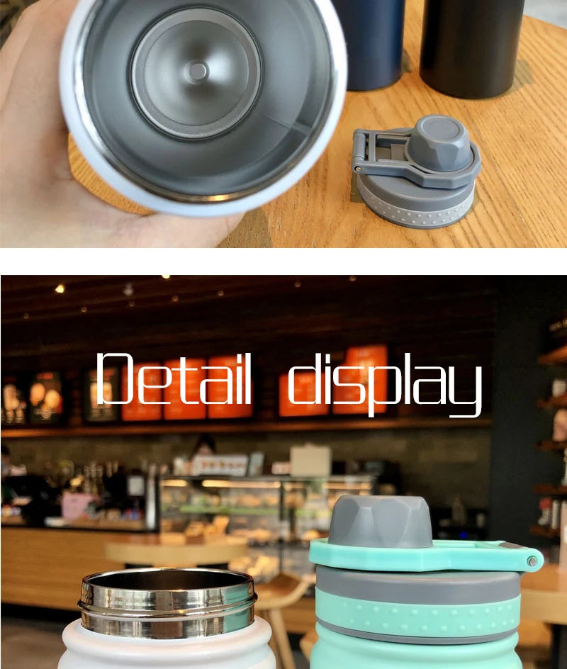 530ML/750ML Thermos Water Bottle Large capacity Stainless Steel Vacuum Flask Mug Portable Outdoor Thermal Mug Sports Drinks Cup