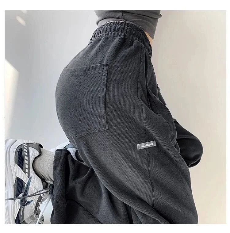 Spring Season Thin High Waist American Letter Loose Sports Pants Women Casual Bottoming Trousers Underwear Women Clothes