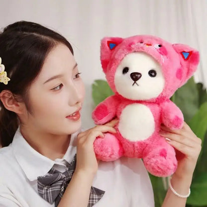 Transformed Bear Anime Plush Toy 30/40cm Cute Stuffed Animal Soft Doll Ideal Christmas & Thanksgiving Gift