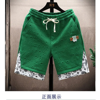 Top selling men's high-quality trendy printed shorts for spring and summer 2025, five quarter shorts, casual shorts
