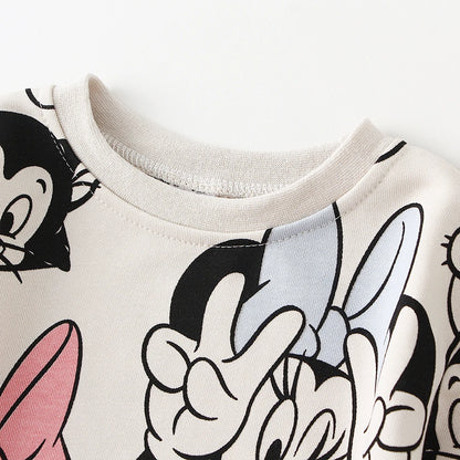 2Pcs Baby Girl Clothes Set For 0-4Y Minnie Casual Girls Sweatshirts + Leggings Spring Autumn Toddler Baby Girl Outfits