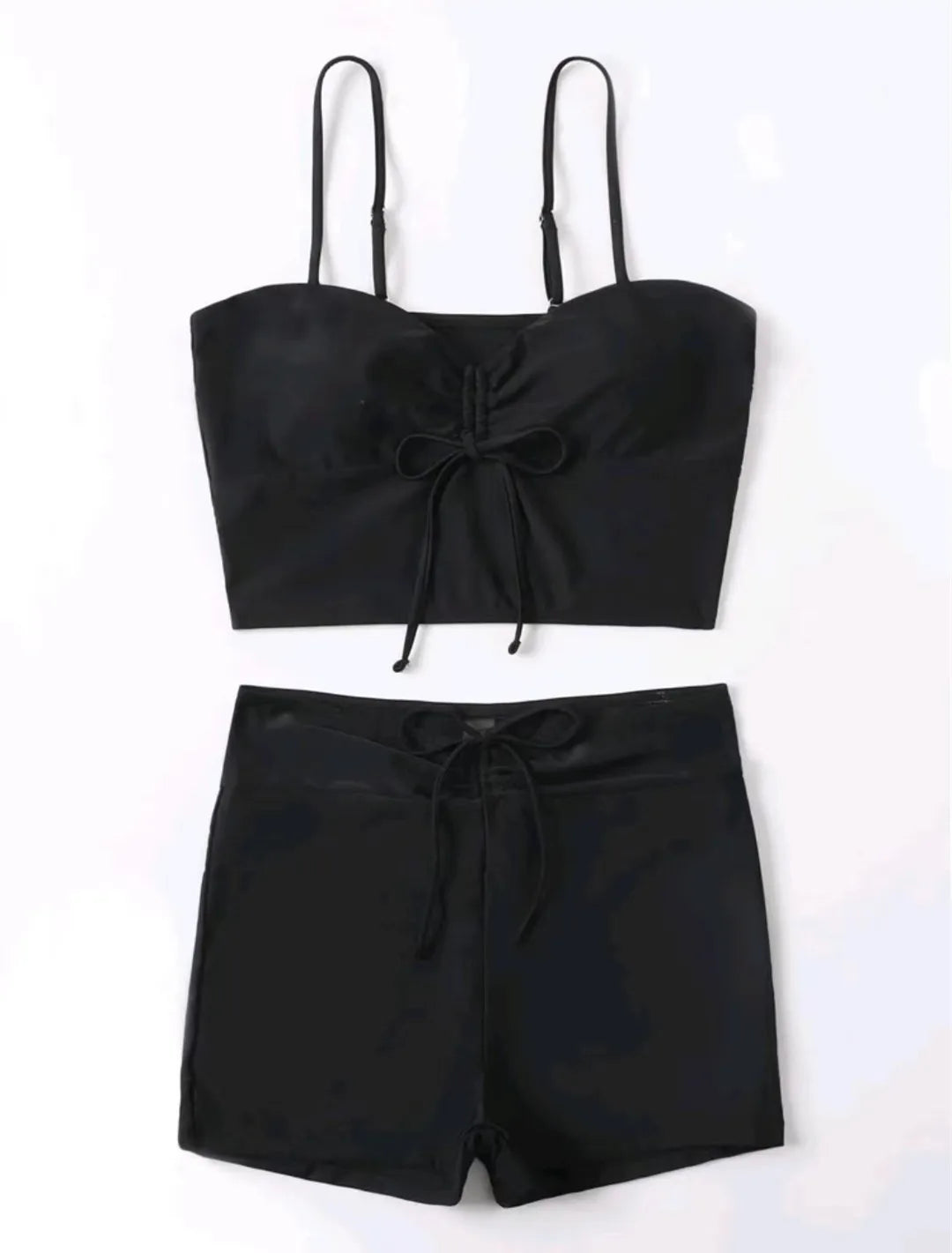 2025 Leaf Batch Swimsuit Women High Waist Bikini Set Drawstring Swimwear Female Padded Bathing Suit Swimming Beachwear Summer