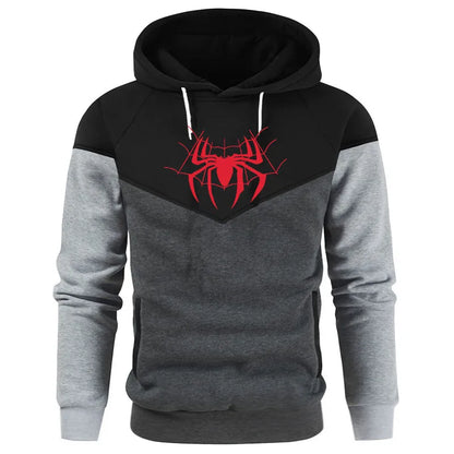 2024 Hip Hop Streetwear New Fashion Pattern Printed Panel Hoodie Casual Men's Hoodie Sweatshirt Fleece Top Pullover Harajuku