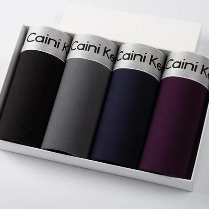 4/5Pcs/Men's Shorts Fashion Sexy Underwear Boxer Milk Silk Soft Fabric Men's Underwear Boxer Comfortable Breathable Boxer Shorts