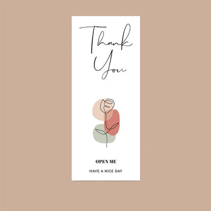20-50Pcs Thank You Stickers Waterproof Seal Labels 6*15 Cm Packaging Stickers for Small Business Gift Decorate Stickers Supplies