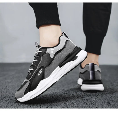 Summer Men's Shoes New Breathable Leather Face Casual Sports Shoes Korean Trendy Versatile Thick Bottom Shoes Casual Old Dad Sho