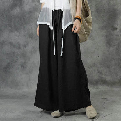 3XL 5XL Plus Size High Waist Long Pants for Women Clothing 2024 Summer Solid Casual Wide Leg Trousers Fashion Korean Female Clot