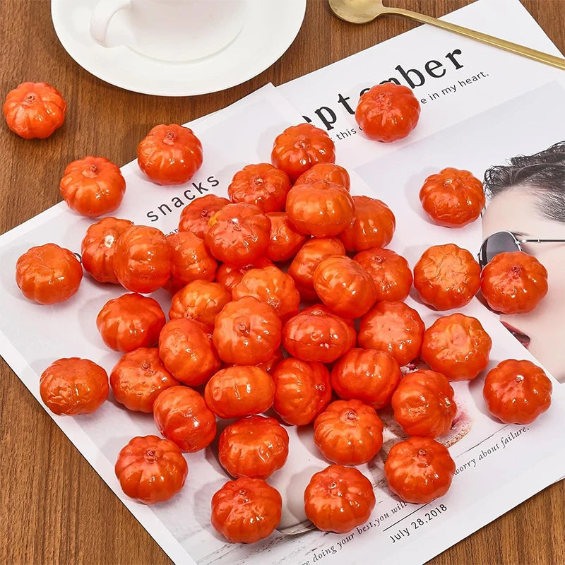 10/20Pcs Artificial Pumpkin Vegetable for Thanksgiving Decoration Harvest Autumn Home Room Decor Dining Table Center Ornament
