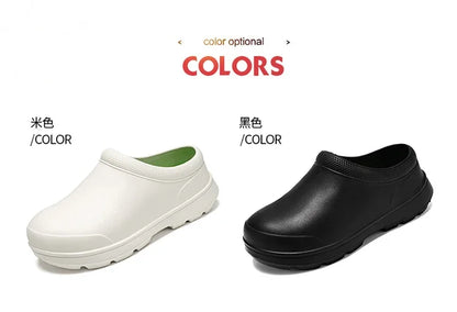 2024 Men Women EVA Chef Shoes  Non-slip Waterproof Oil-proof Shoes Comfortable Workers Slippers  Outdoor Fishing Shoes