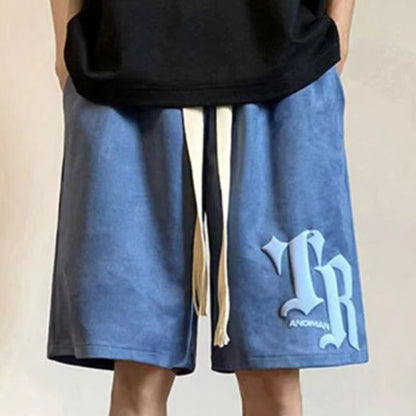 Y2k Shorts For Men 2025 Summer Letter Foam Print Loose Sweatpants Gym Oversized Basketball Shorts Pants Hip Hop Streetwear 8XL