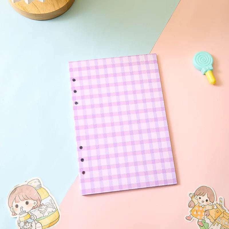 A5 A6 Loose Leaf Notebook Refill Spiral Binder Inner Page Diary Weekly Monthly Planner To Do List Line Dot Grid Inside Paper