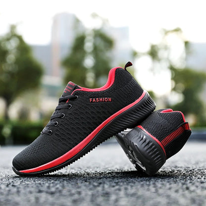 2025 Men Running Walking Knit Shoes Fashion Casual Sneakers Breathable Sport Athletic Gym Lightweight Men Sneakers Casual Shoes