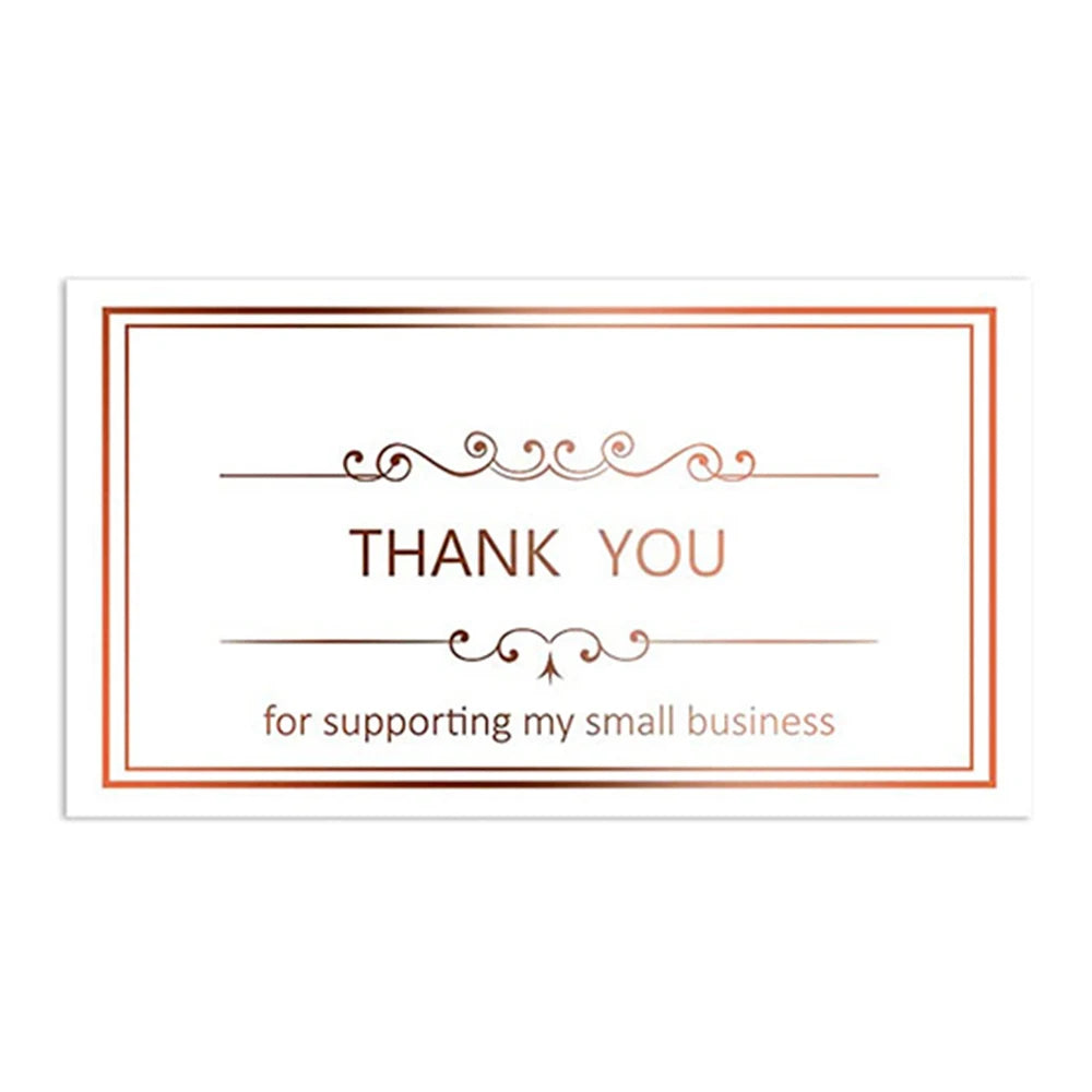 10-50pcs Black Bronzing Thank You Card Greeting Thank You Thank You For Your Order Business Greeting Cards Invitations Gift Card