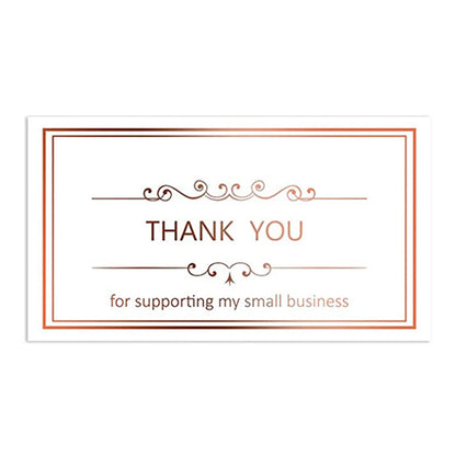10-50pcs Black Bronzing Thank You Card Greeting Thank You Thank You For Your Order Business Greeting Cards Invitations Gift Card