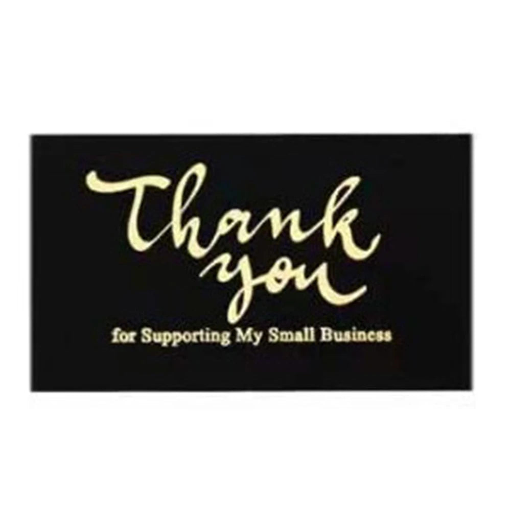 10-50pcs Black Bronzing Thank You Card Greeting Thank You Thank You For Your Order Business Greeting Cards Invitations Gift Card