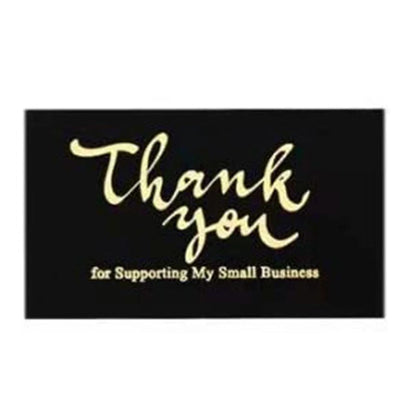 10-50pcs Black Bronzing Thank You Card Greeting Thank You Thank You For Your Order Business Greeting Cards Invitations Gift Card