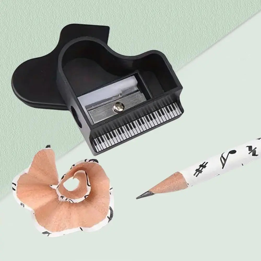 4Pcs Piano Shaped Pencil Sharpener Portable Gift Music Stationery Home Artists Engineers for Sketch Pencils Student Supply