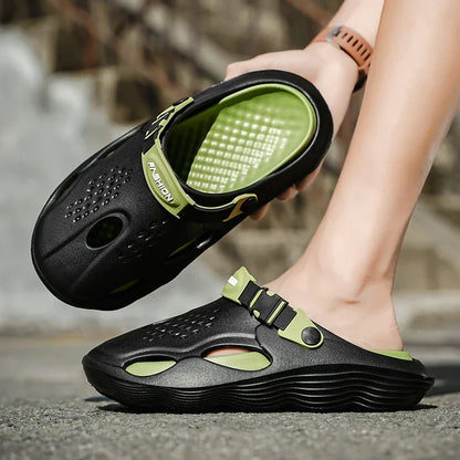 Summer Sandals Men New Fashion Cave Shoes Comfortable Soft Sole Outdoor Indoor Men's Garden Clogs Beach Shoes Slippers