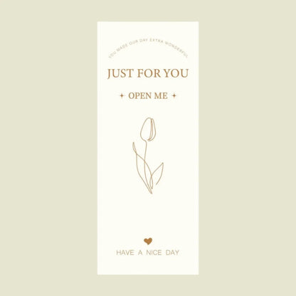 50pcs New Rectangular Thank You Sticker 6x15cm Handmade Gift Box Package Decor Flowers Pattern Stickers for Birthday Wedding