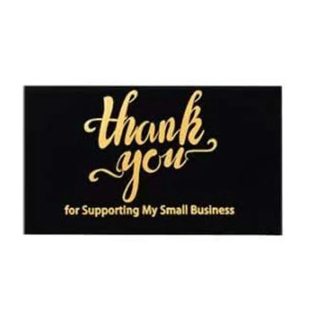 10-50pcs Black Bronzing Thank You Card Greeting Thank You Thank You For Your Order Business Greeting Cards Invitations Gift Card
