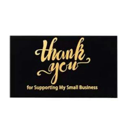 10-50pcs Black Bronzing Thank You Card Greeting Thank You Thank You For Your Order Business Greeting Cards Invitations Gift Card