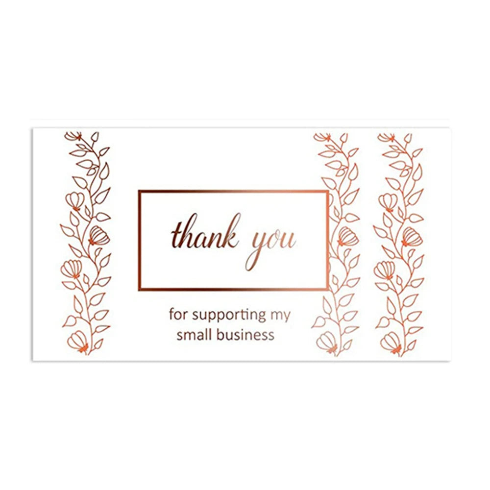 10-50pcs Black Bronzing Thank You Card Greeting Thank You Thank You For Your Order Business Greeting Cards Invitations Gift Card