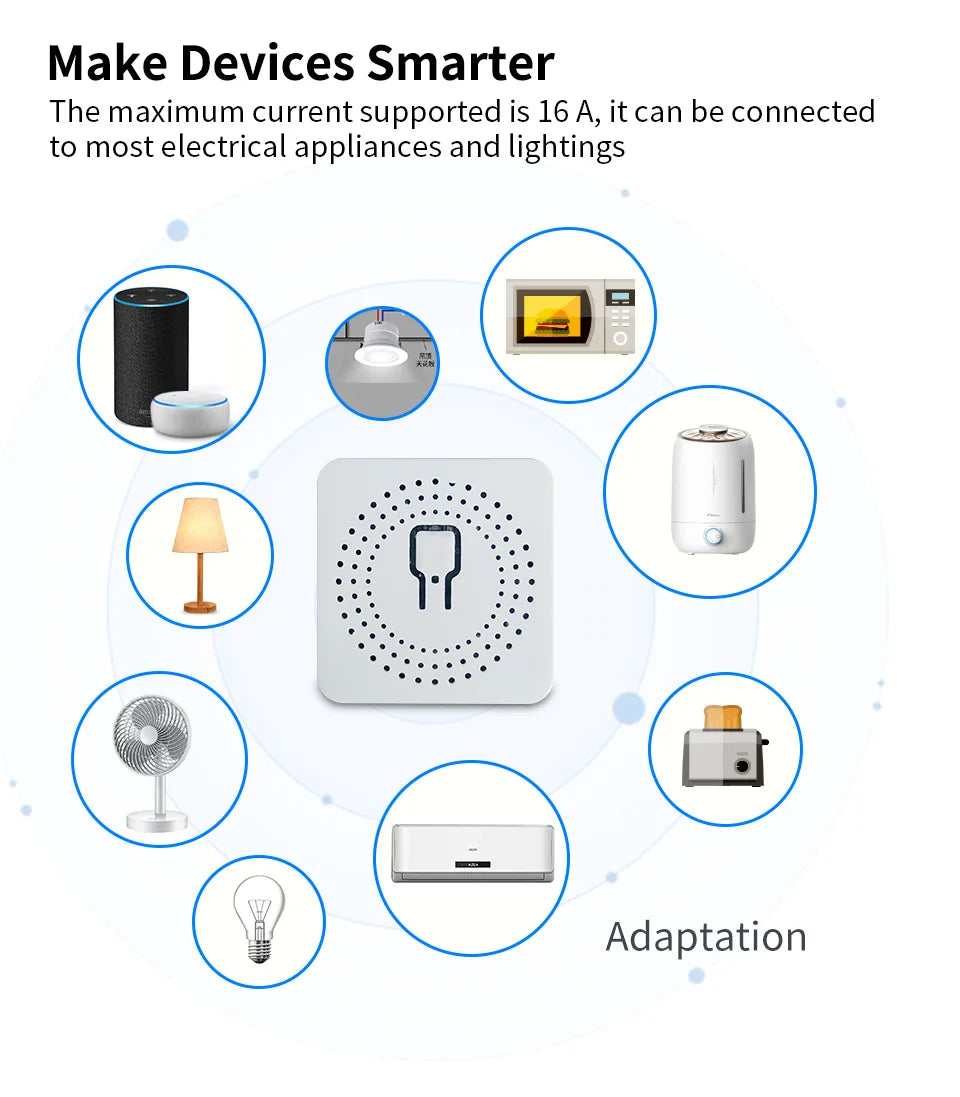 10 Pcs Smart Wi-Fi Switch Work With CozyLife APP Remote & Voice Control (Alexa/Google Home),16A Smart Wi-Fi Power Controller