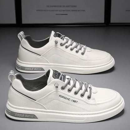 Trendy Versatile Cloth Shoes Men's Spring New Breathable White Shoes Men's Sports and Leisure Board Shoes Trendy Shoes