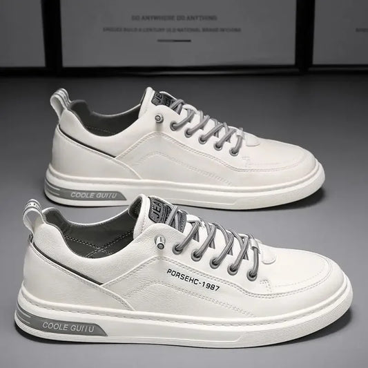 Trendy Versatile Cloth Shoes Men's Spring New Breathable White Shoes Men's Sports and Leisure Board Shoes Trendy Shoes