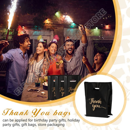 100/200/500pcs Thank You Gift Bags Plastic Candy Cookie Packaging Bag for Wedding Birthday Party Favors Small Business Supplies