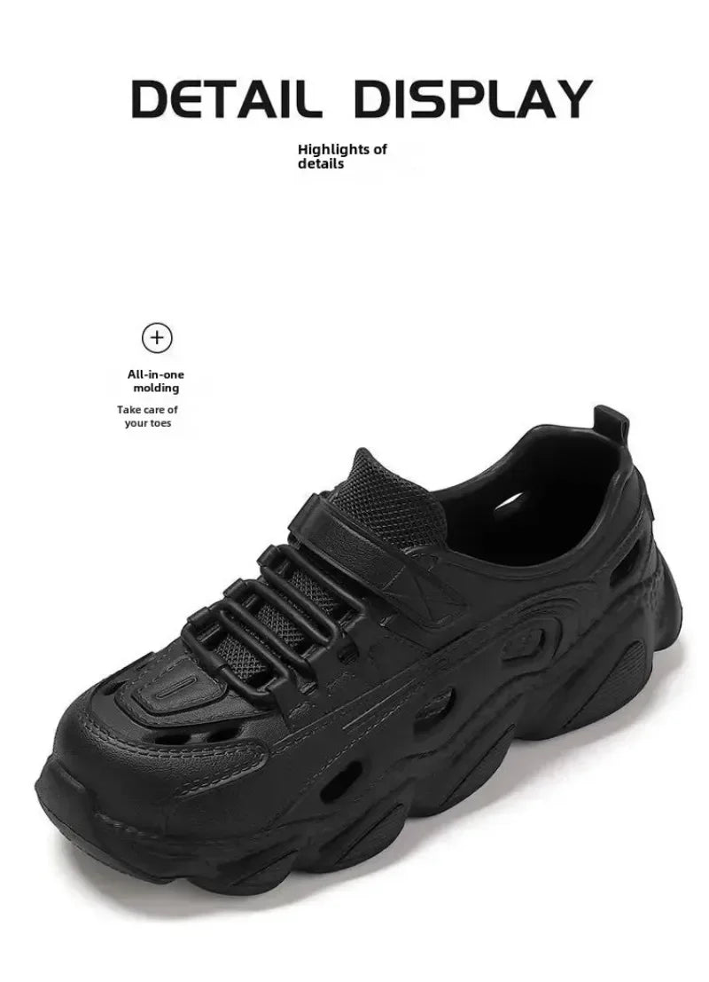 Trendy Men's Sandals Outdoor Wear Thickened Anti-slip Wear-resistant Fashion EVA Moulded Couples Clog Shoes Wholesale