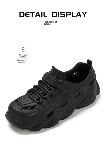 Trendy Men's Sandals Outdoor Wear Thickened Anti-slip Wear-resistant Fashion EVA Moulded Couples Clog Shoes Wholesale