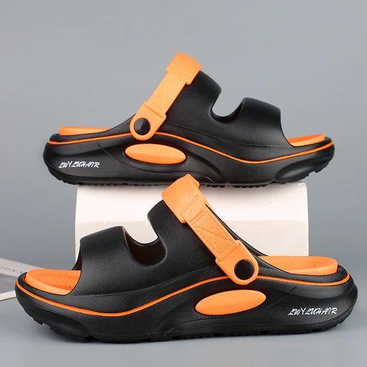 Summer Men's Outdoor Sandals Slippers Beach Comfortable Slides Soft Clogs Men Casual Water Garden Shoes Men Women Beach Sandals