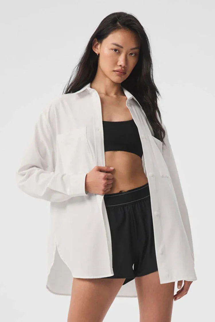 2025 AL Shirt Ladies Sport Fitness Sport Loose Comfortable pocket Shirt Jacket Fashion Versatile Summer Sun Protection shirt top
