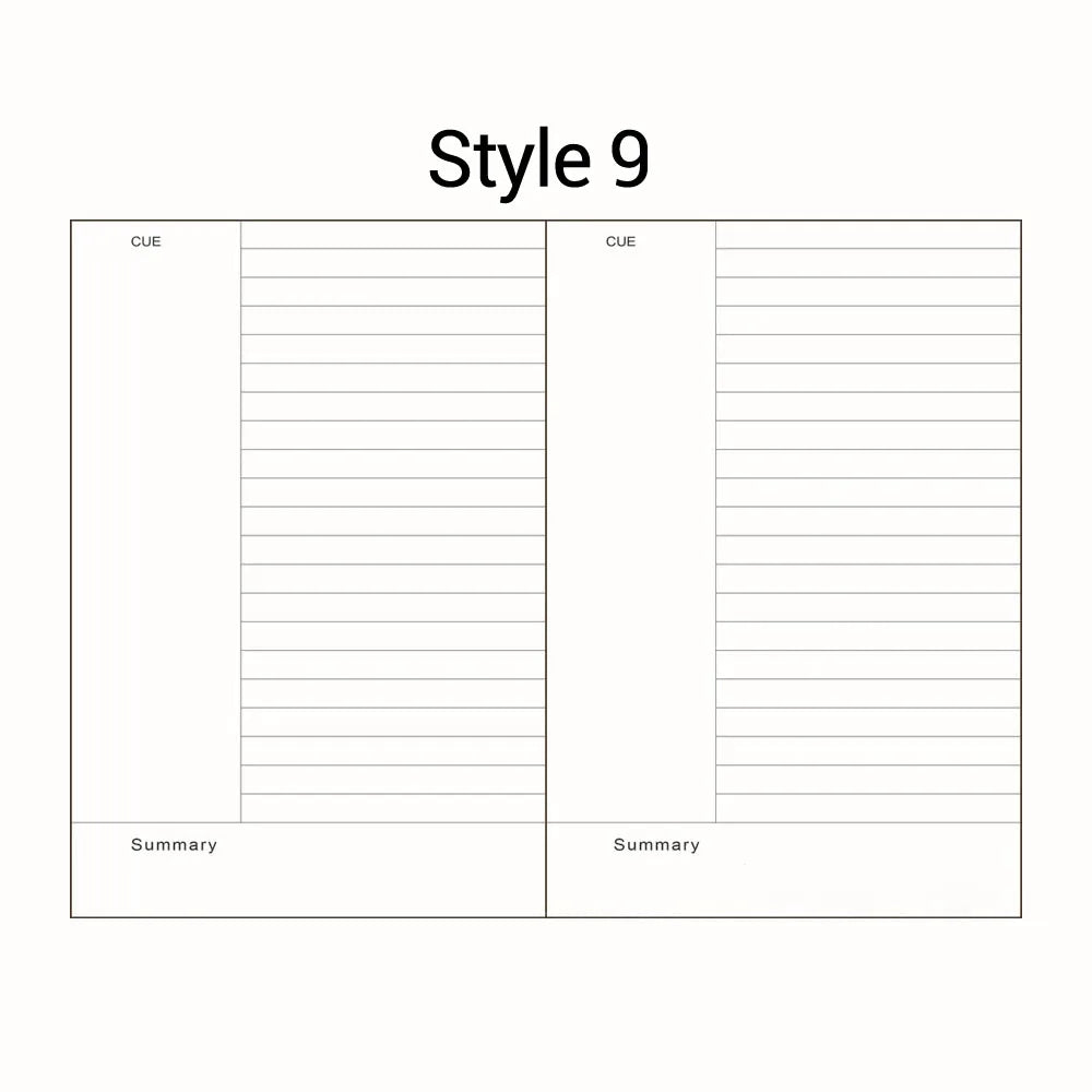 A5 A6 Loose Leaf Notebook Refill Spiral Binder Inner Page Diary Weekly Monthly Planner To Do List Line Dot Grid Inside Paper