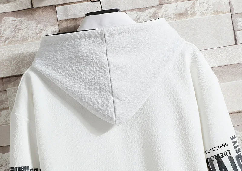 Casual Men's Sport Suit Loose Fit Hooded Cardigan Sweatshirt Pants Set Spring Autumn Season Stylish Outfit