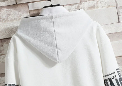 Casual Men's Sport Suit Loose Fit Hooded Cardigan Sweatshirt Pants Set Spring Autumn Season Stylish Outfit