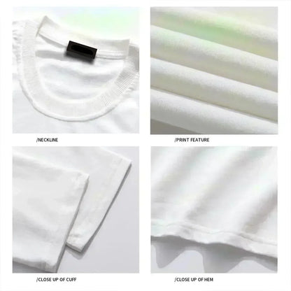 100% Pure Cotton Summer High-end Brand Men's Short Sleeve Round Neck Fashionable Style Half Sleeved Top Breathable T-shirt