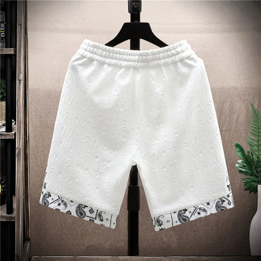 Top selling men's high-quality trendy printed shorts for spring and summer 2025, five quarter shorts, casual shorts