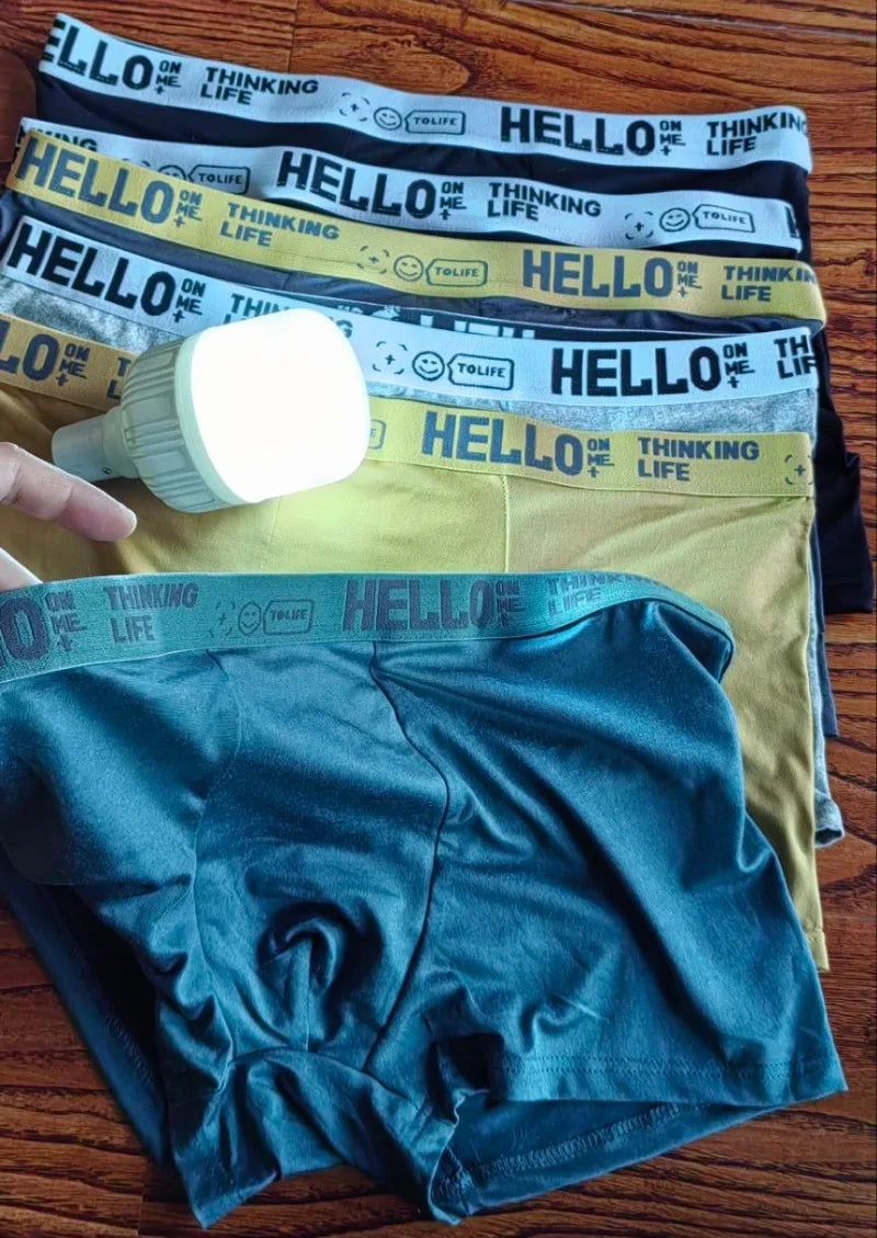 6pieces Mens Underwear Men Cotton Underpants Male Pure Men Panties Shorts Breathable Boxer Shorts Comfortable soft Plus size