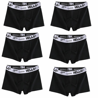 6pieces Mens Underwear Men Cotton Underpants Male Pure Men Panties Shorts Breathable Boxer Shorts Comfortable soft Plus size