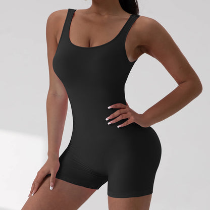 Women's Sexy Backless Tank Rompers Top Bodycon One Piece Halter Sleeveless Bodysuit Short Jumpsuits