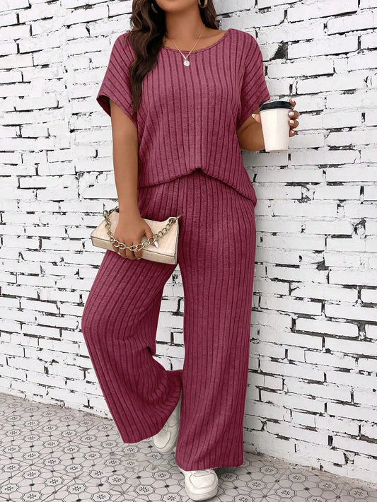 2024 Spring and Autumn Plus Size Suit Solid Color Striped Suit for Women Fashionable Casual Suit for Women