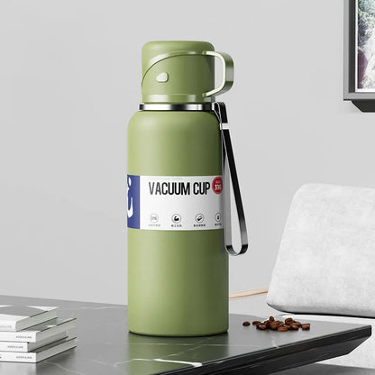 2L Thermal Water Bottle Large Capacity With Straw Stainless Steel Thermos Bottle Cold and Hot Water Bottle Sport Thermos Cup