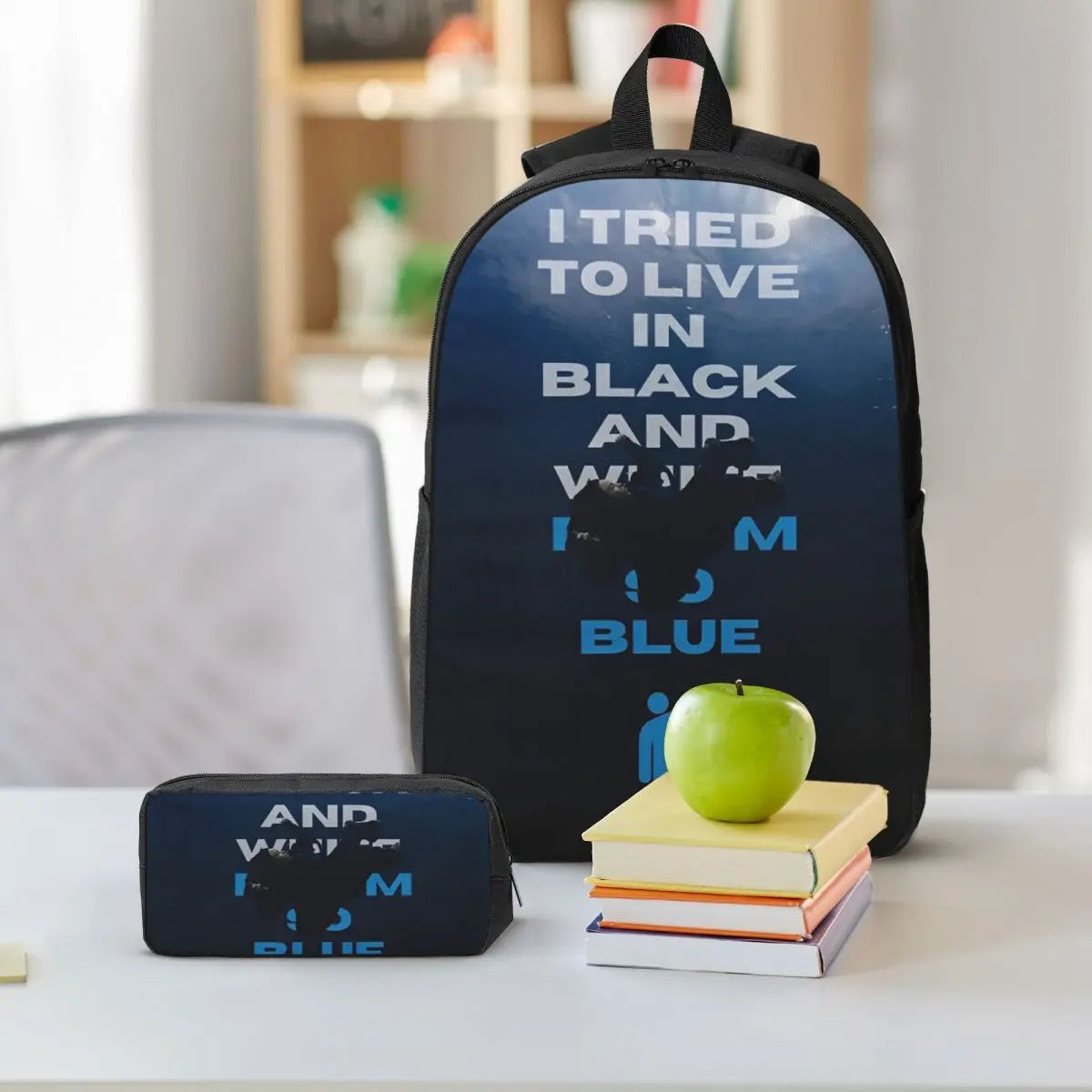 B-Billies E-Eilishing Kids Backpack Lunch Box Pencil Boxes for Boys Girls Backpacks School bag Bookbag Set
